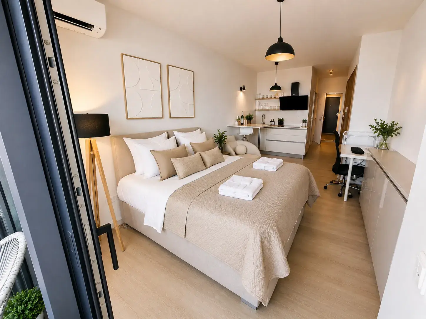Bedroom with a double bed in Brick